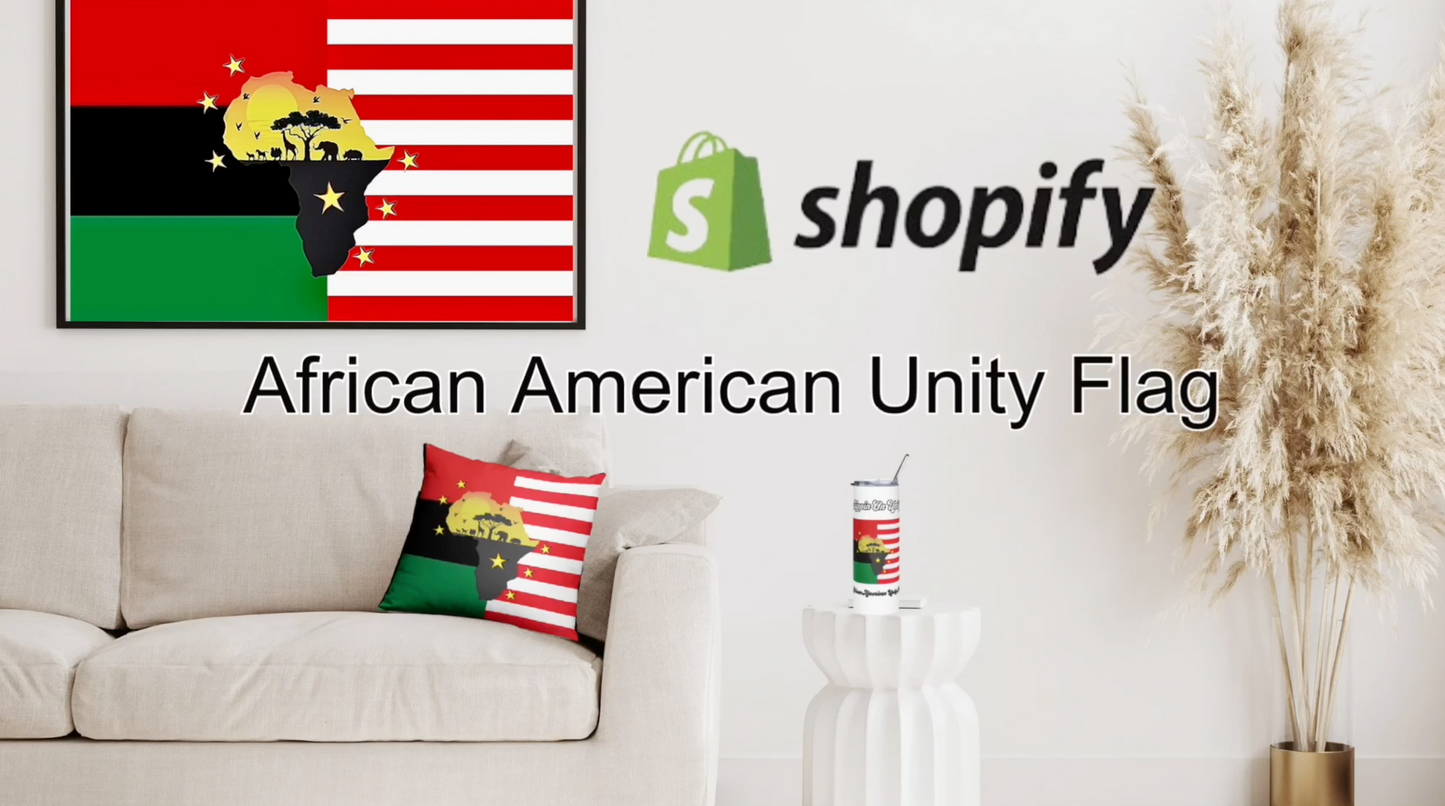 African American Unity Flag Accent Pillow