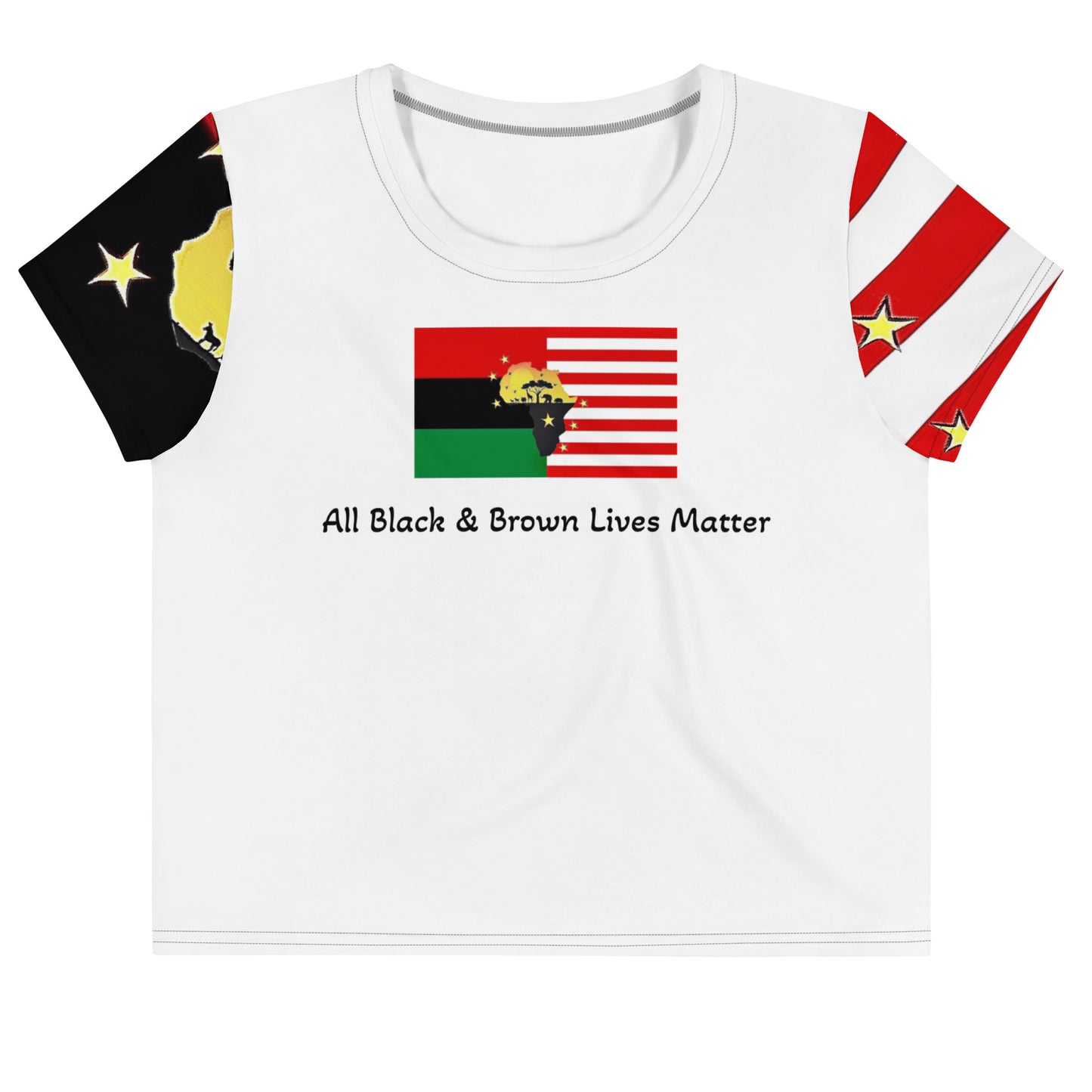 African American Unity Flag Crop Top