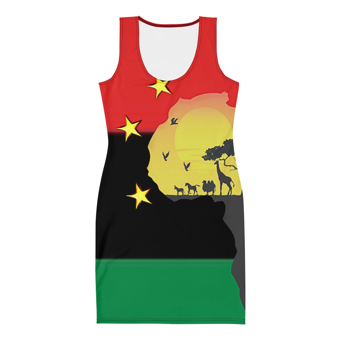 African American Unity Flag Pencil Dress