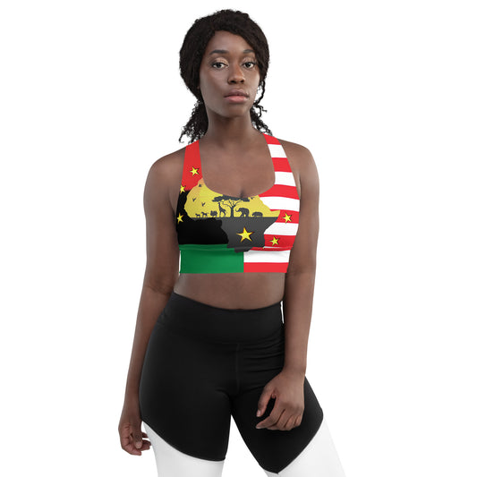 African American Unity Flag Sports Bra