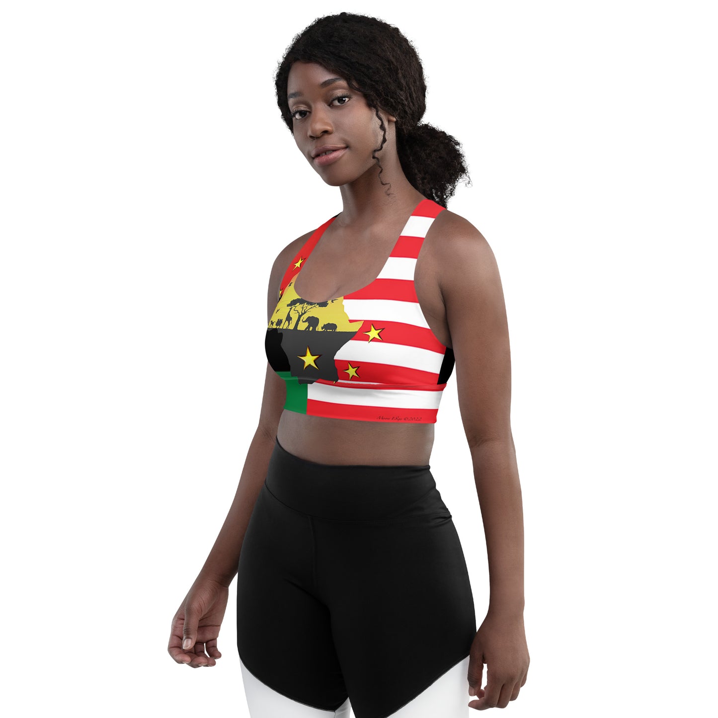 African American Unity Flag Sports Bra