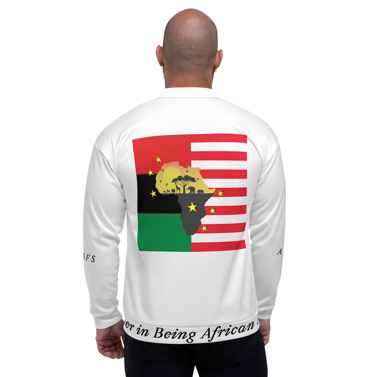 African American Unity Flag Bomber Jacket