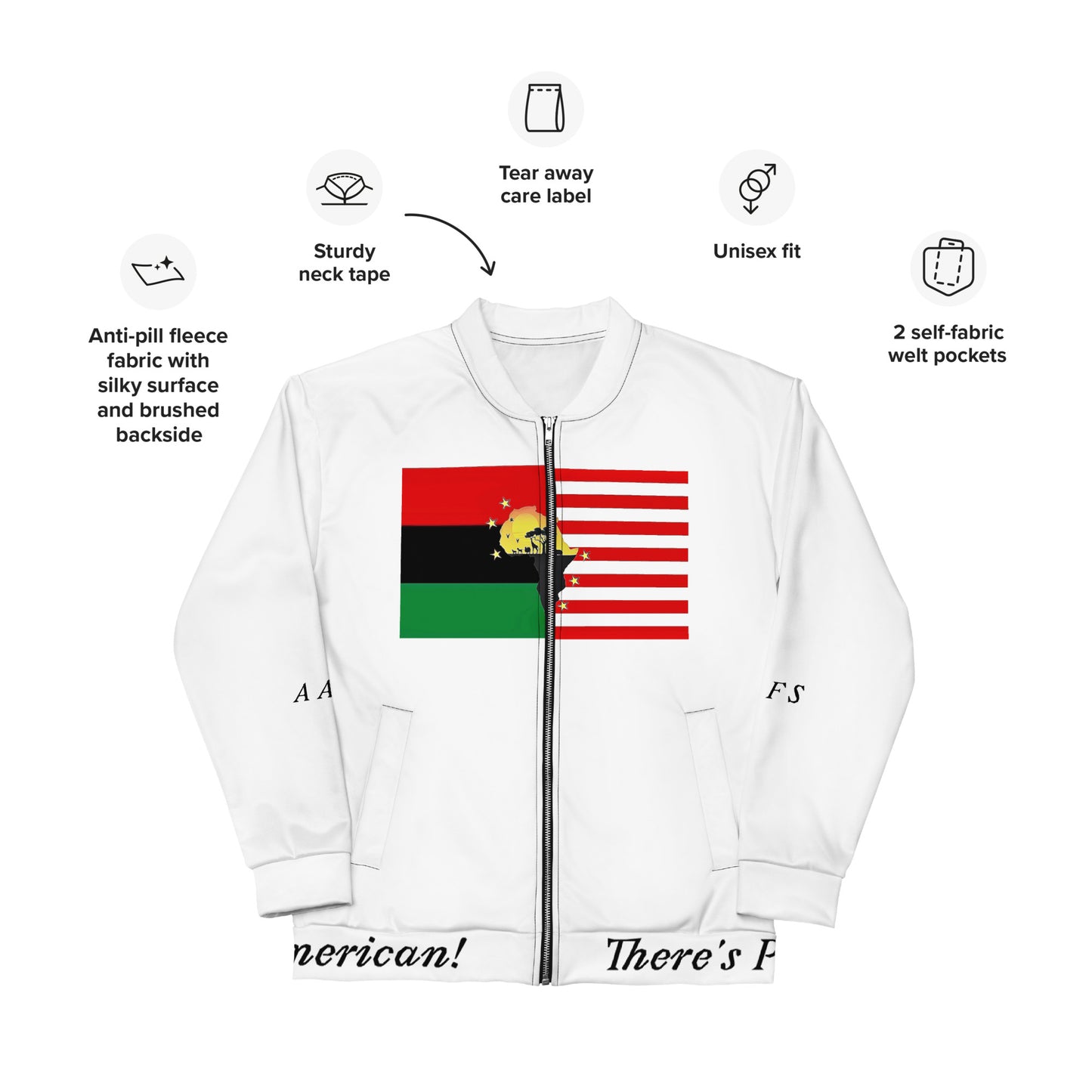 African American Unity Flag Bomber Jacket