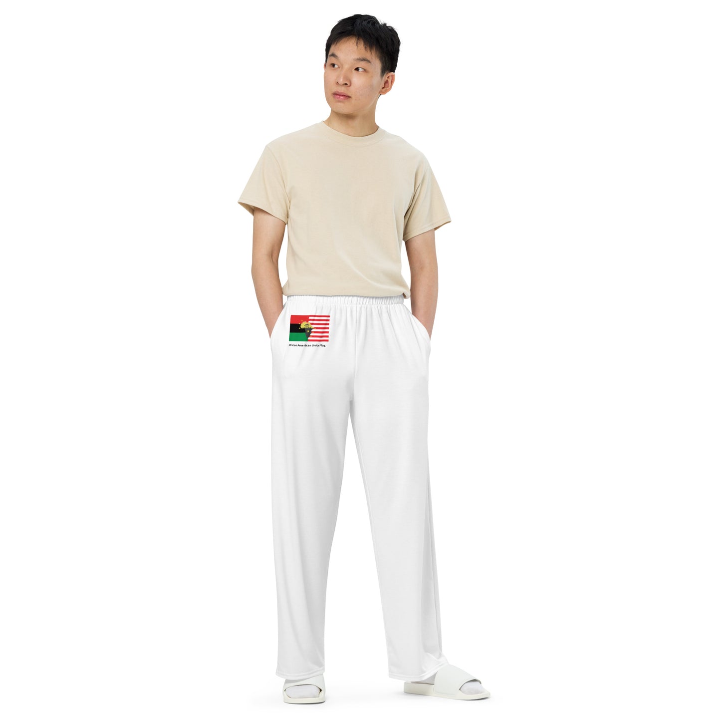 African American Unity Flag Wide-Leg Pajamas