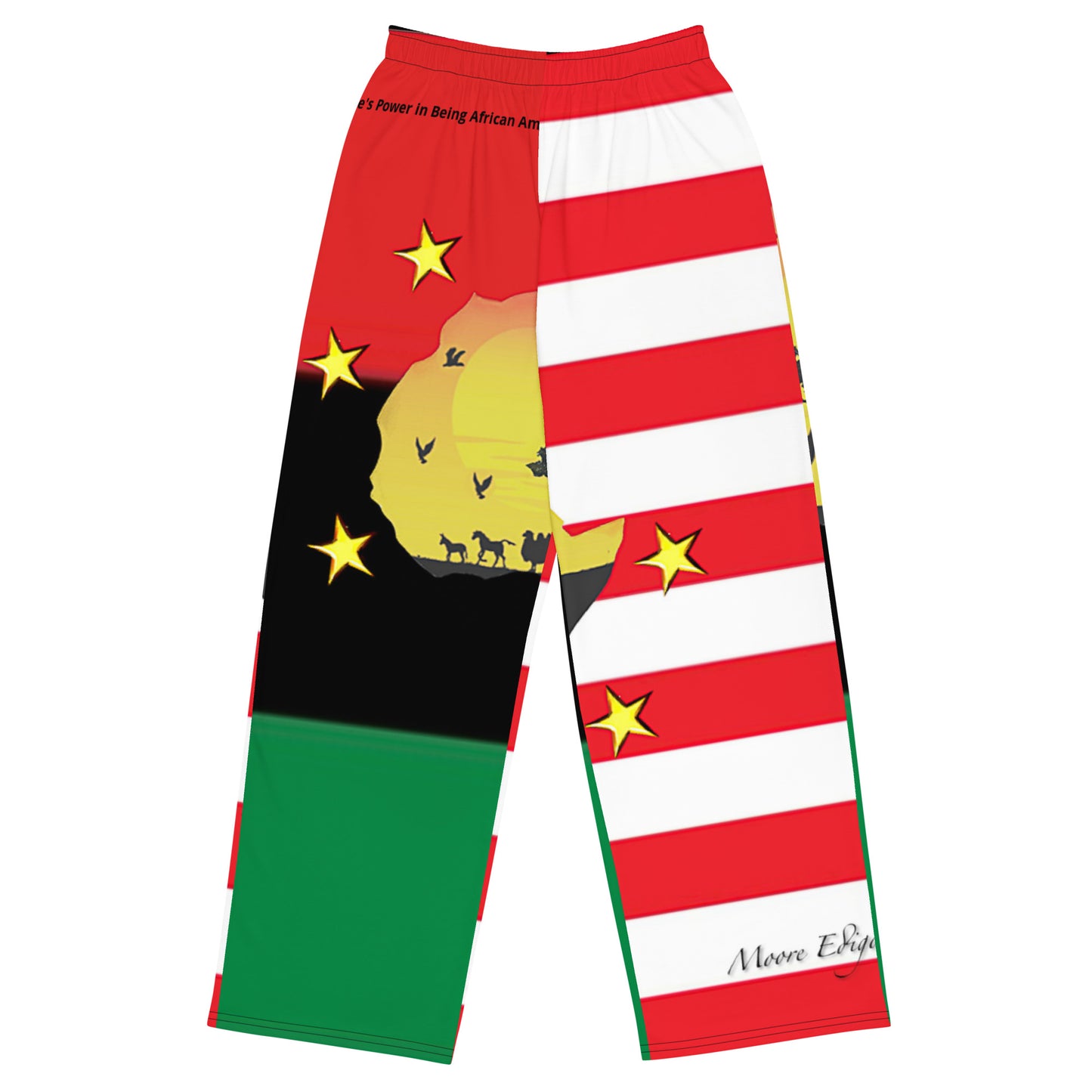 African American Unity Flag Pajama Pants - Unisex