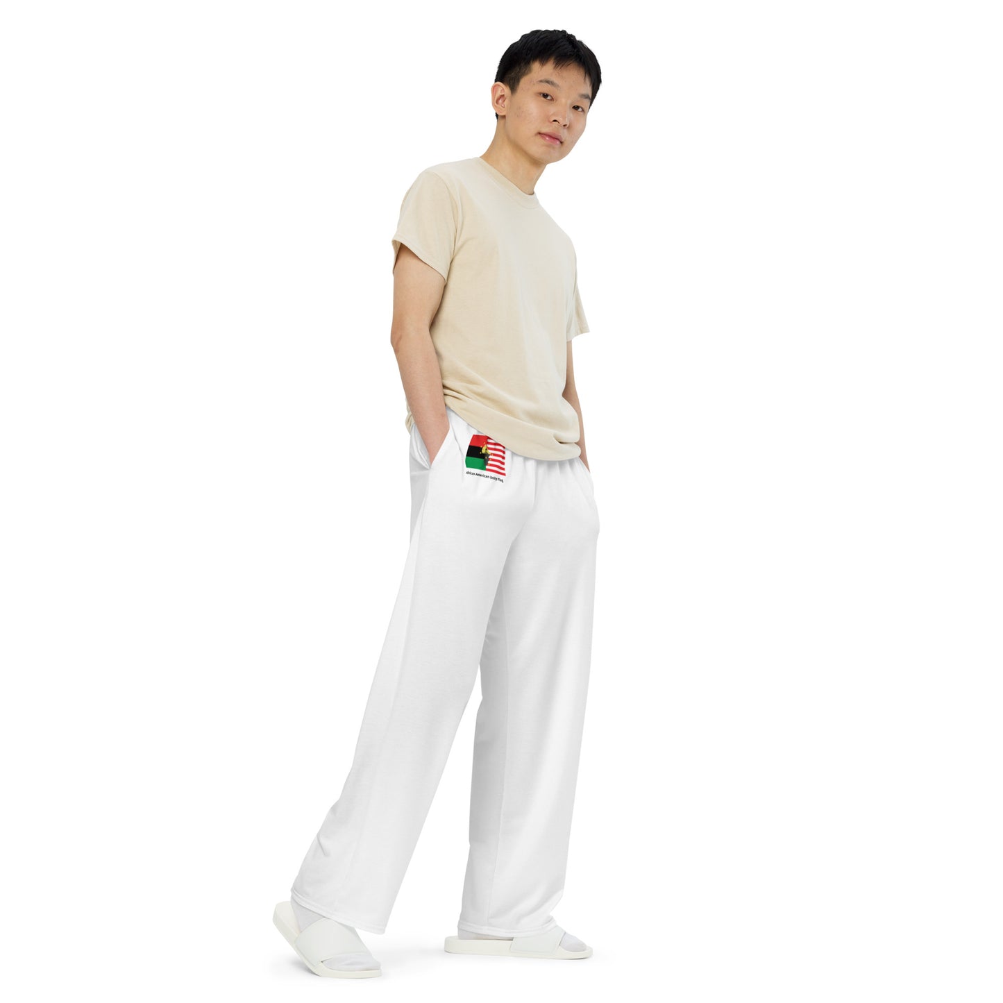 African American Unity Flag Wide-Leg Pajamas