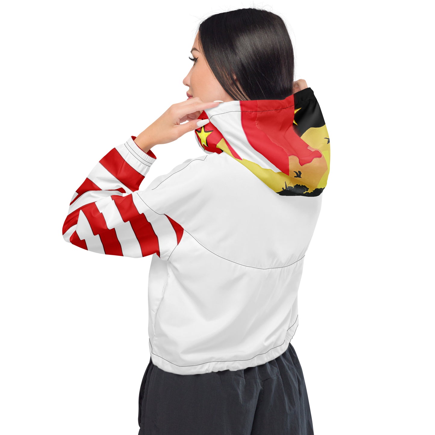 African American Unity Flag Windbreaker - Women