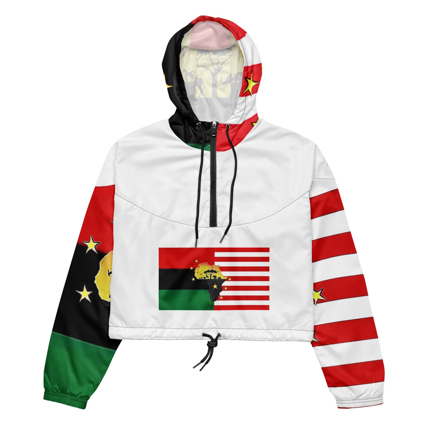 African American Unity Flag Windbreaker - Women