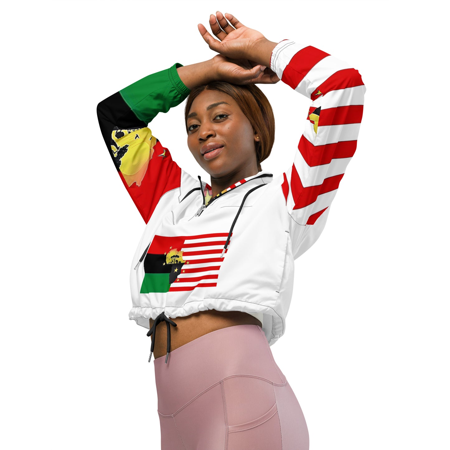 African American Unity Flag Windbreaker - Women