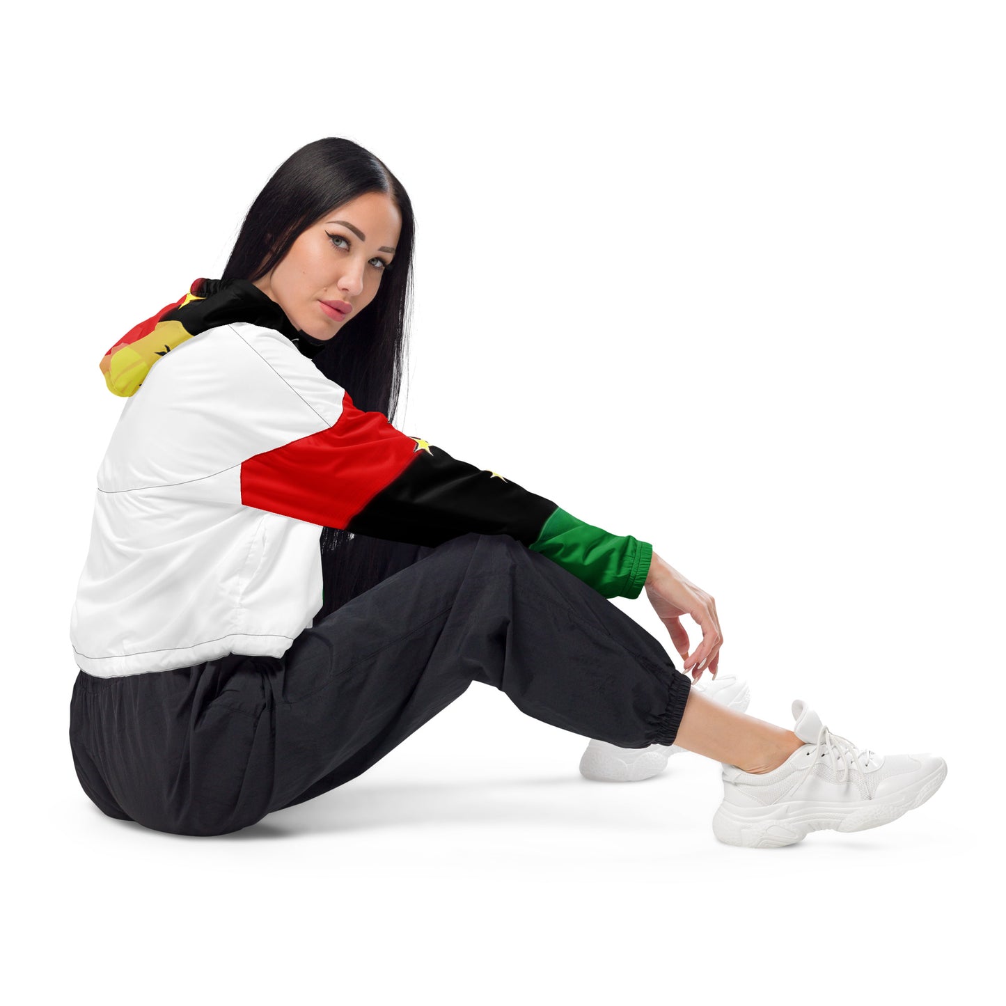 African American Unity Flag Windbreaker - Women