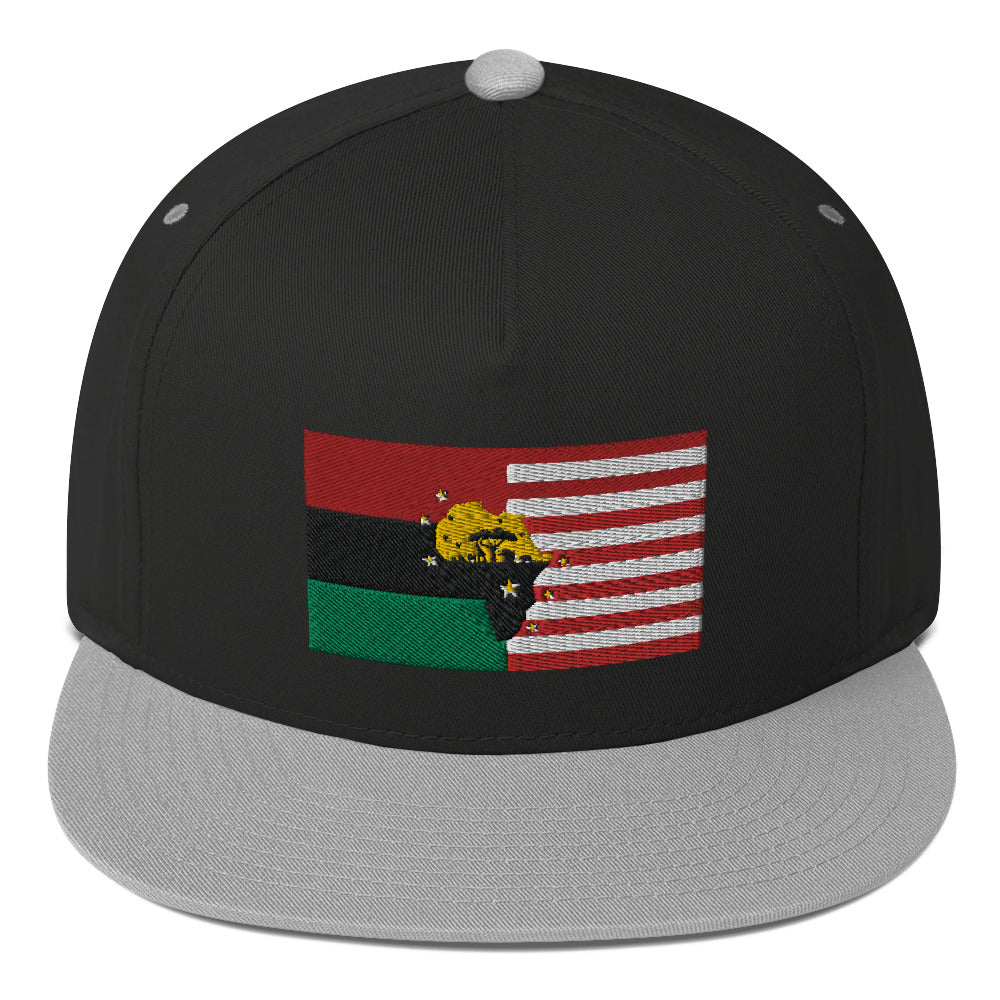 African American Unity Flag Flat Bill Cap