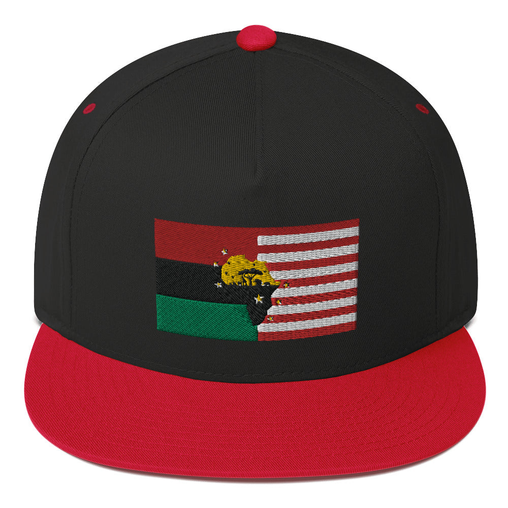 African American Unity Flag Flat Bill Cap