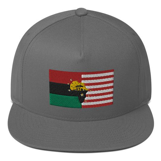 African American Unity Flag Flat Bill Cap