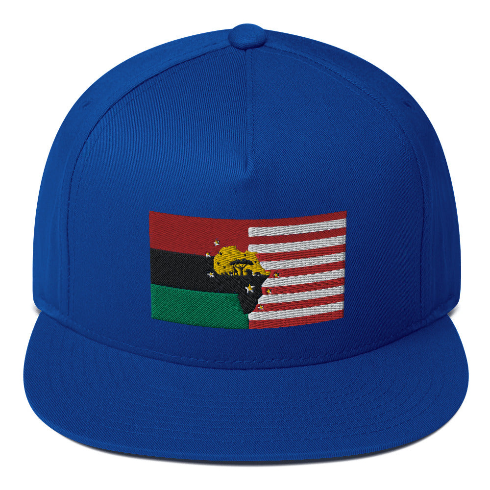 African American Unity Flag Flat Bill Cap