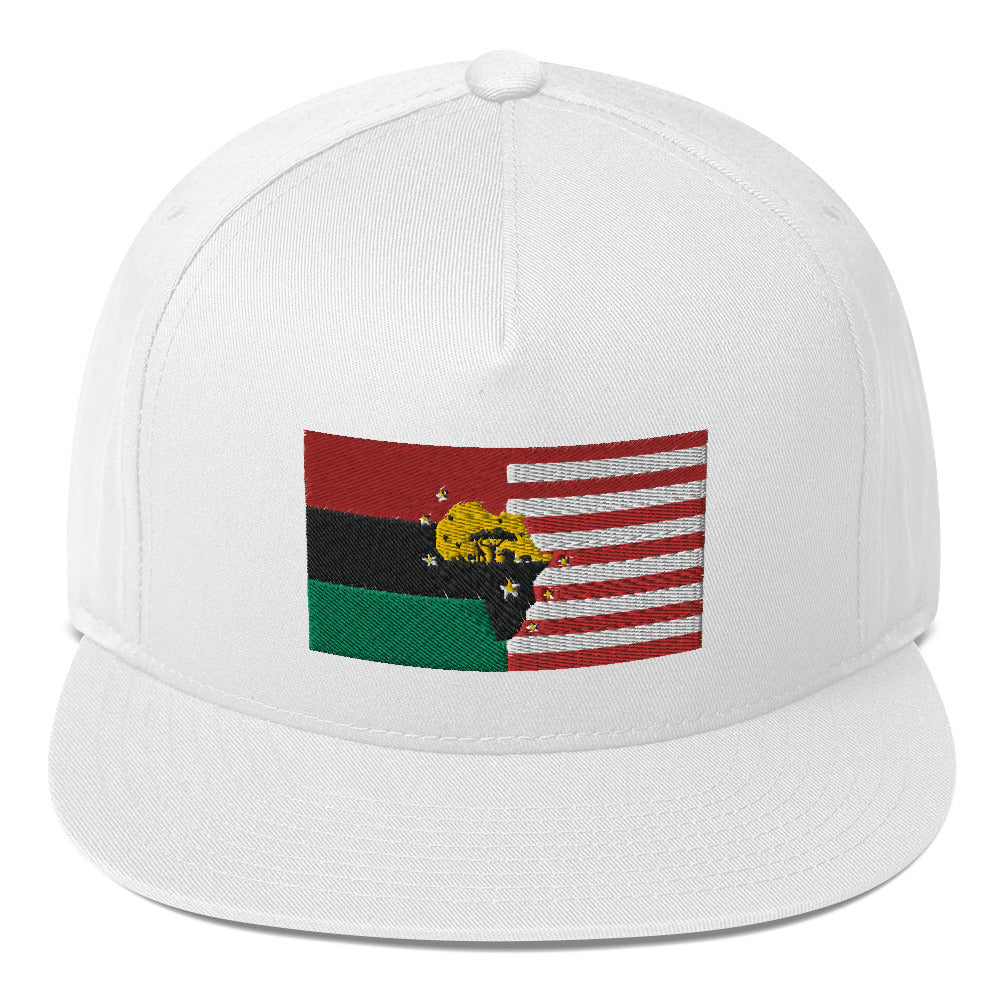 African American Unity Flag Flat Bill Cap