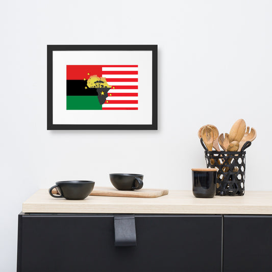 African American Unity Flag - Framed Image