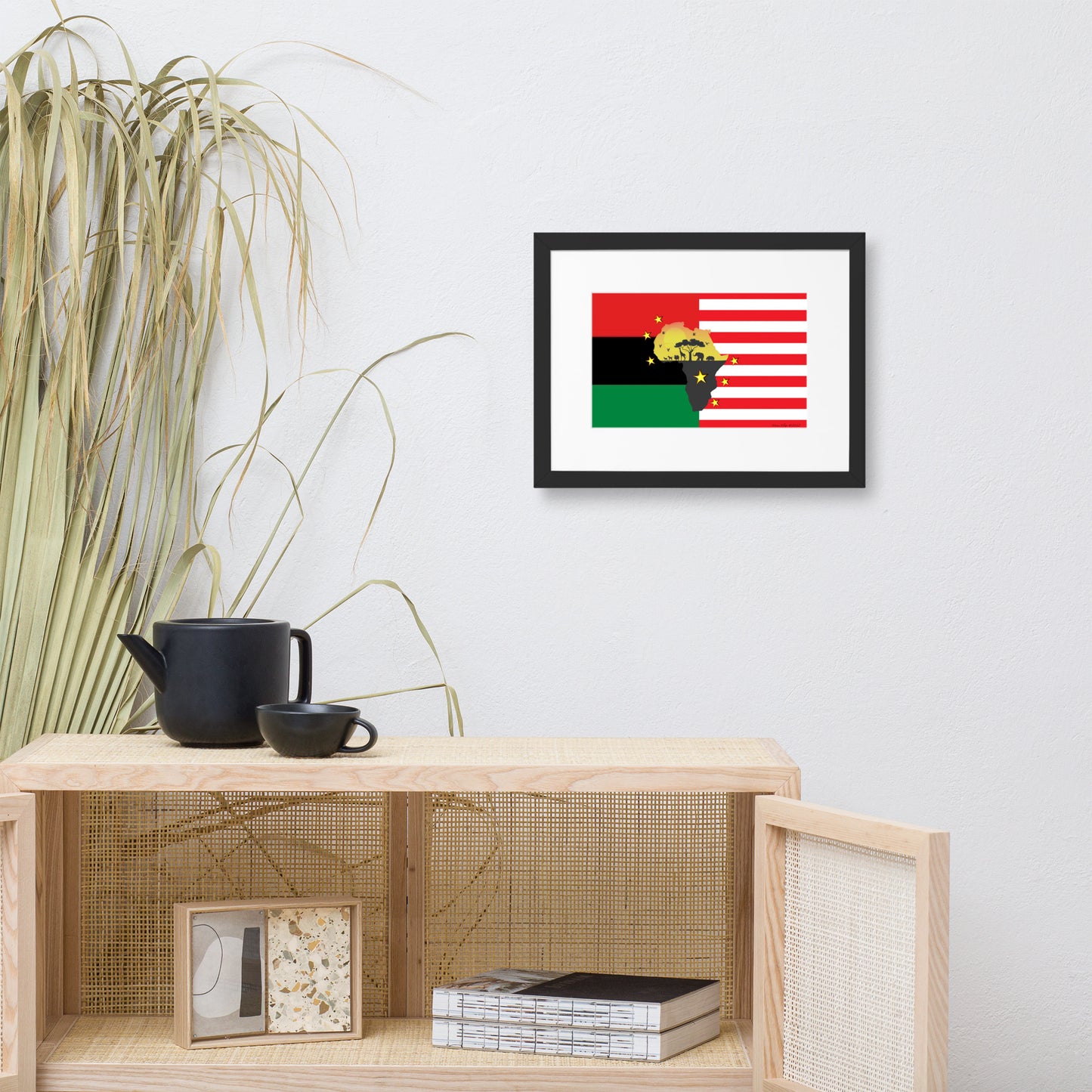 African American Unity Flag - Framed Image