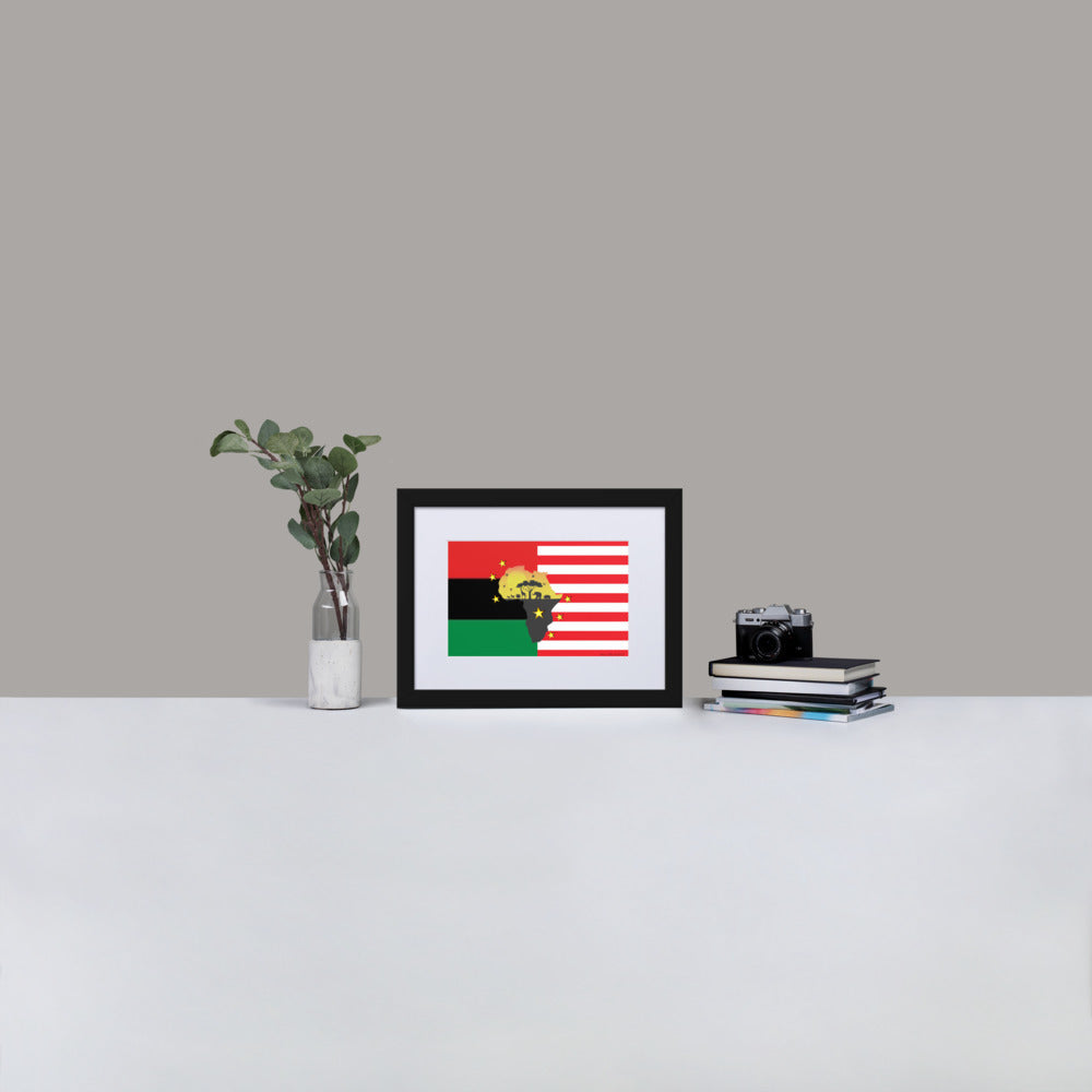 African American Unity Flag - Framed Image