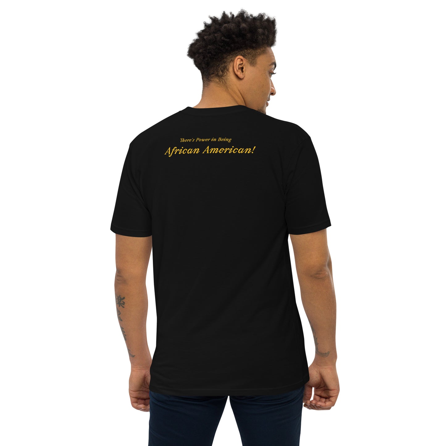 African American Unity Flag Heavyweight Tee - Men