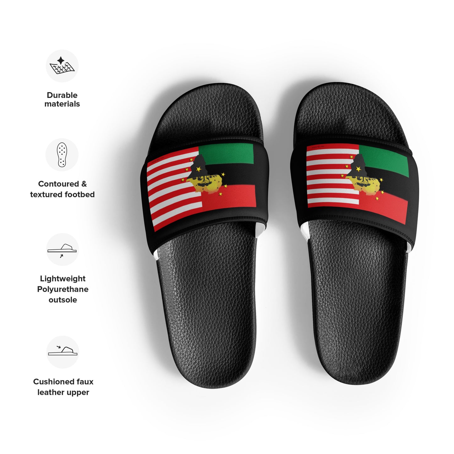 African American Unity Flag Slides - Men