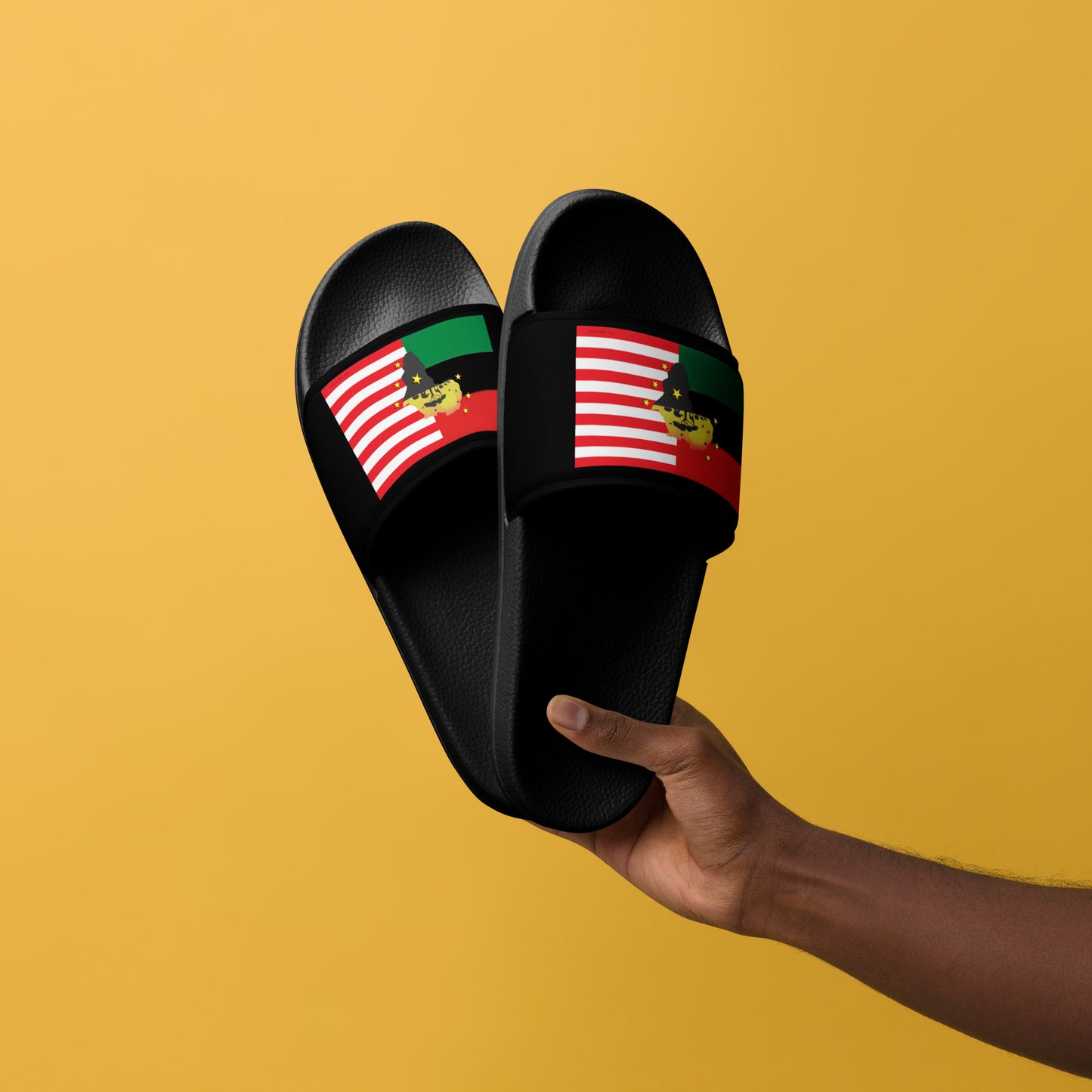 African American Unity Flag Slides - Men