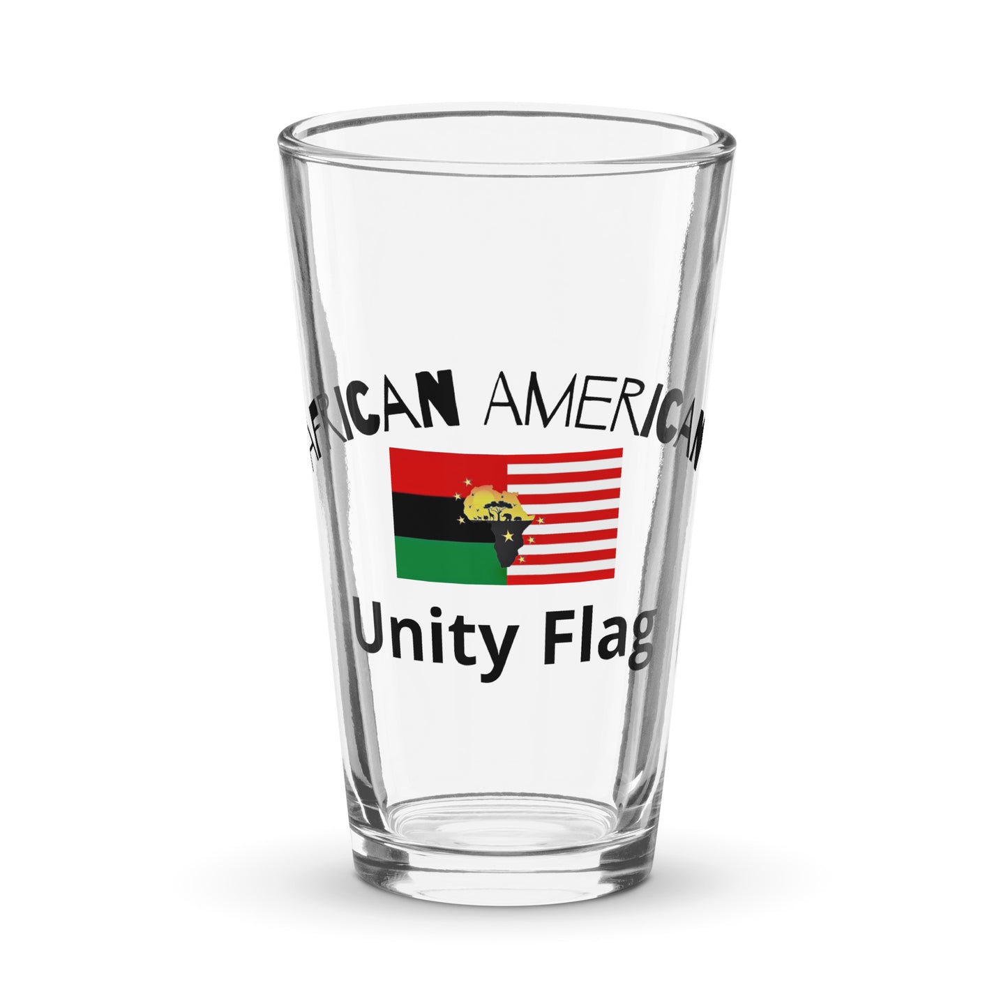 African American Unity Flag Shaker Glass