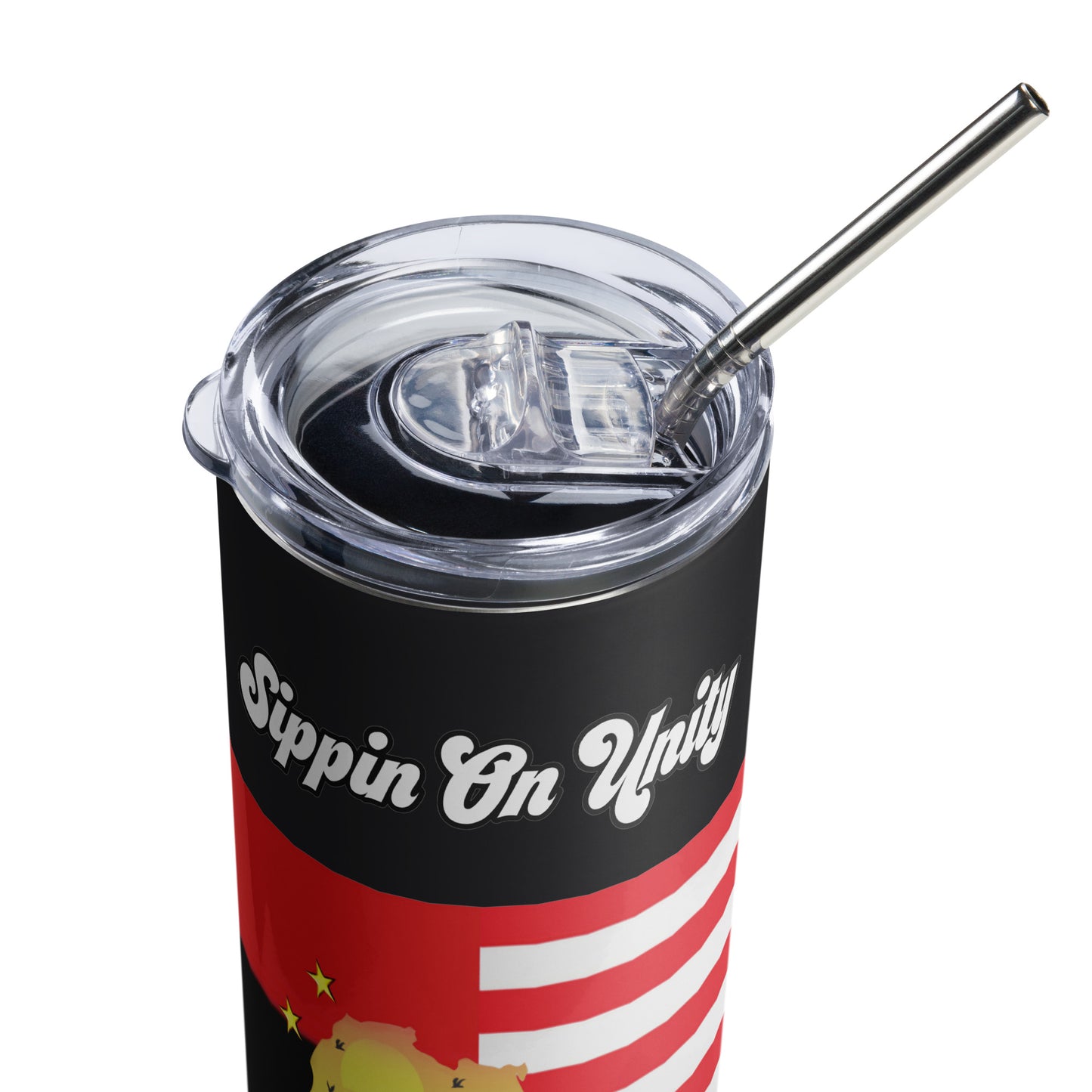 African American Unity Flag Tumbler - Stainless Steel