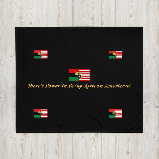 African American Unity Flag Throw Blanket