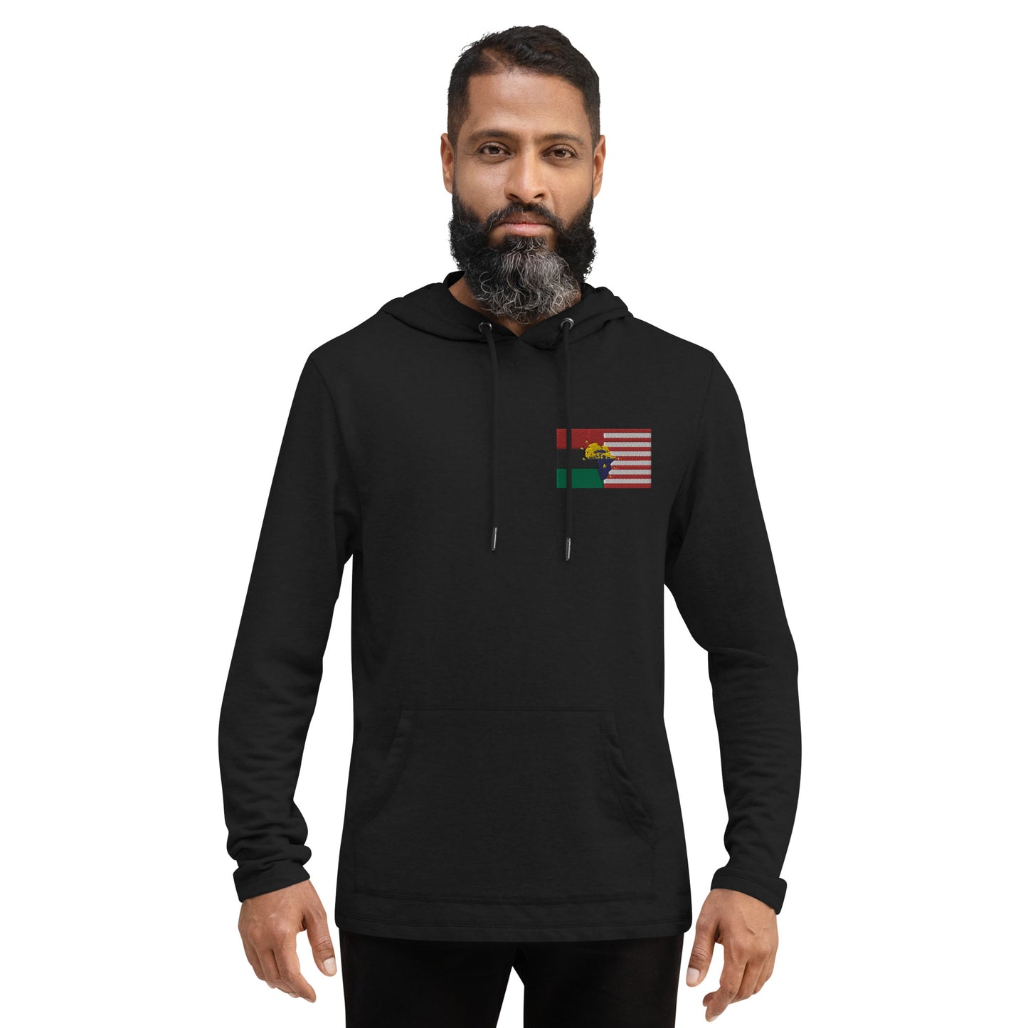 African American Unity Flag Lightweight Hoodie