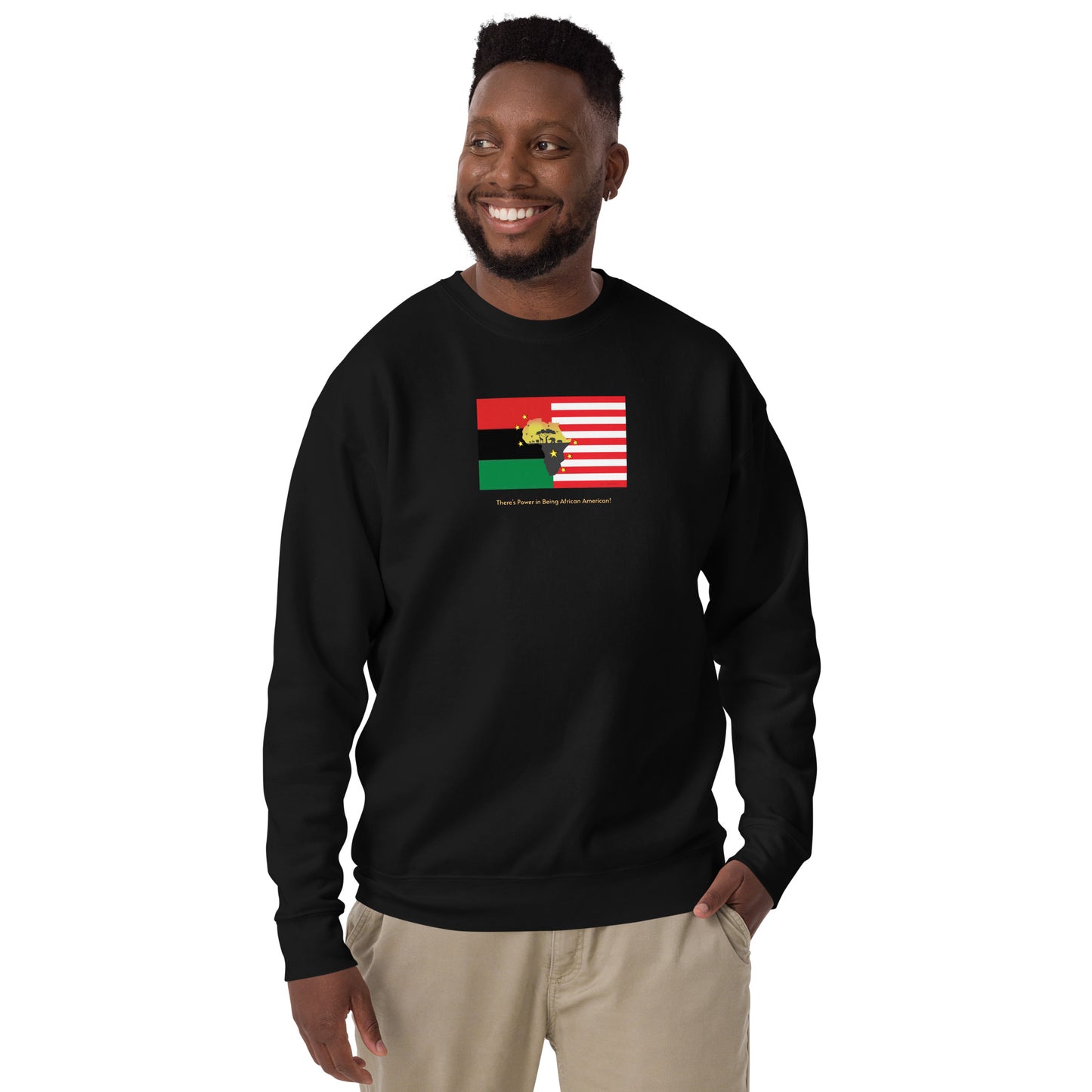 African American Unity Flag Premium Sweatshirt - Unisex