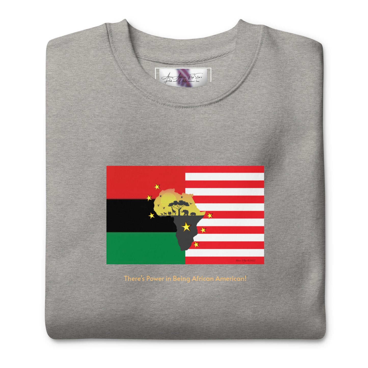 African American Unity Flag Premium Sweatshirt - Unisex