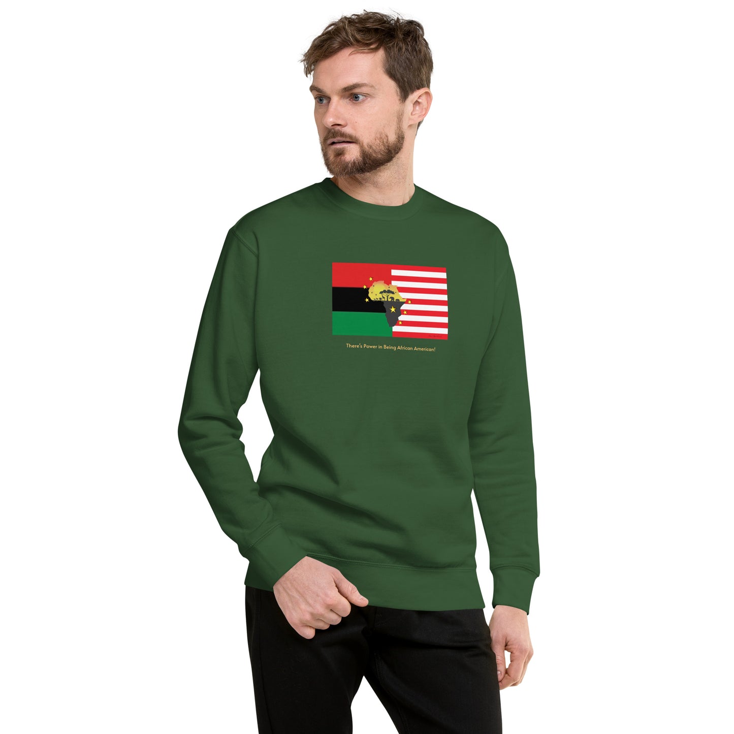 African American Unity Flag Premium Sweatshirt - Unisex