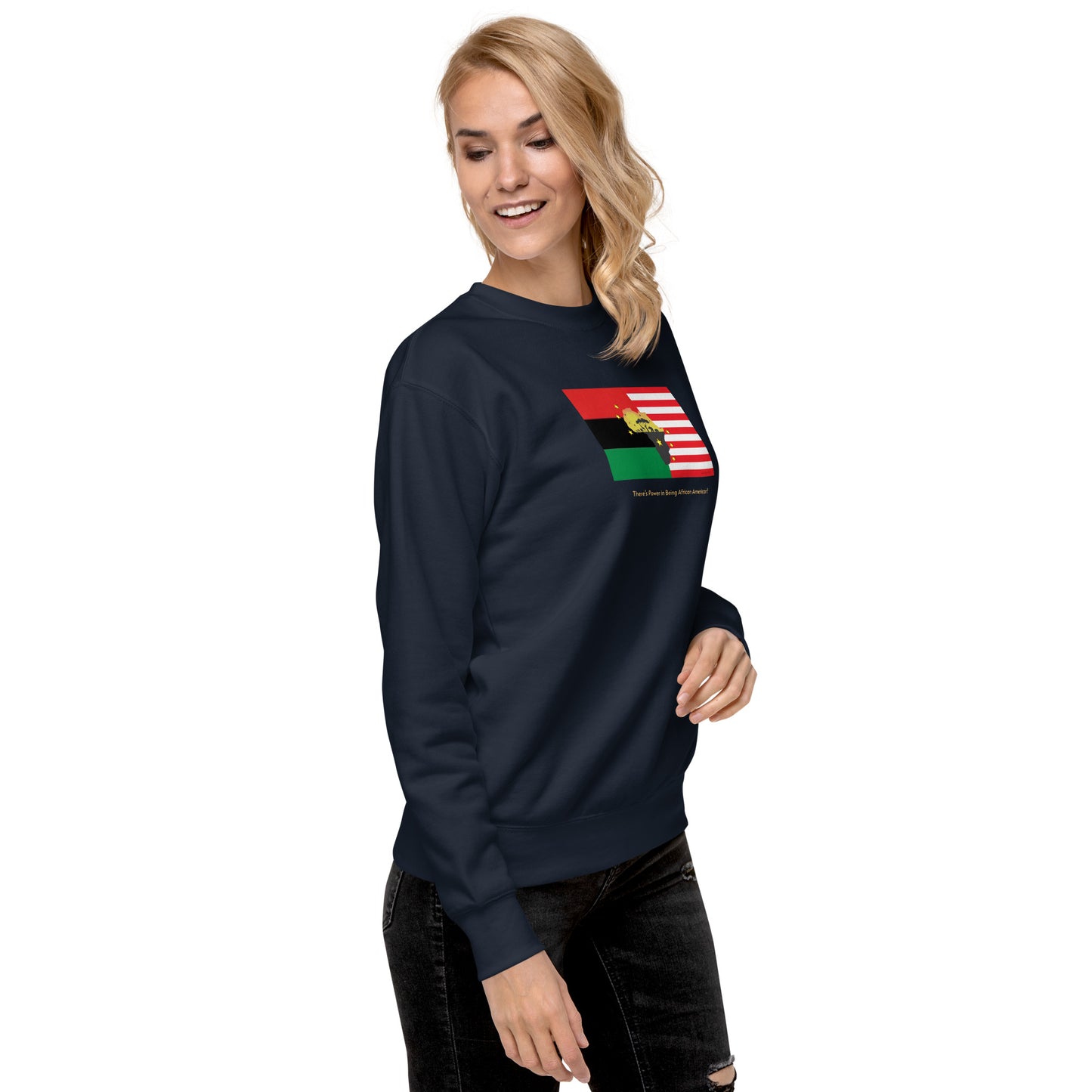 African American Unity Flag Premium Sweatshirt - Unisex