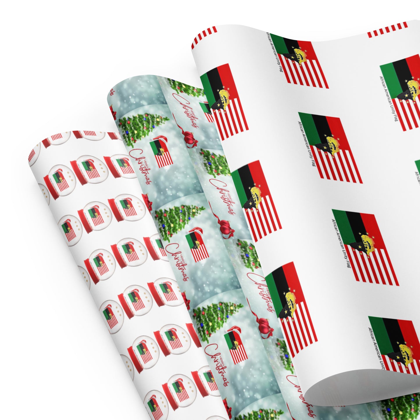 African American Unity Flag Wrapping Paper Sheets