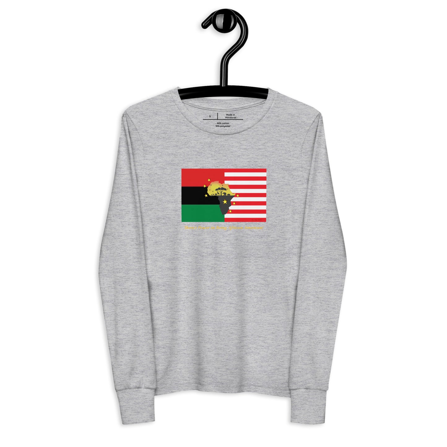 African American Unity Flag Long Sleeve - Youth