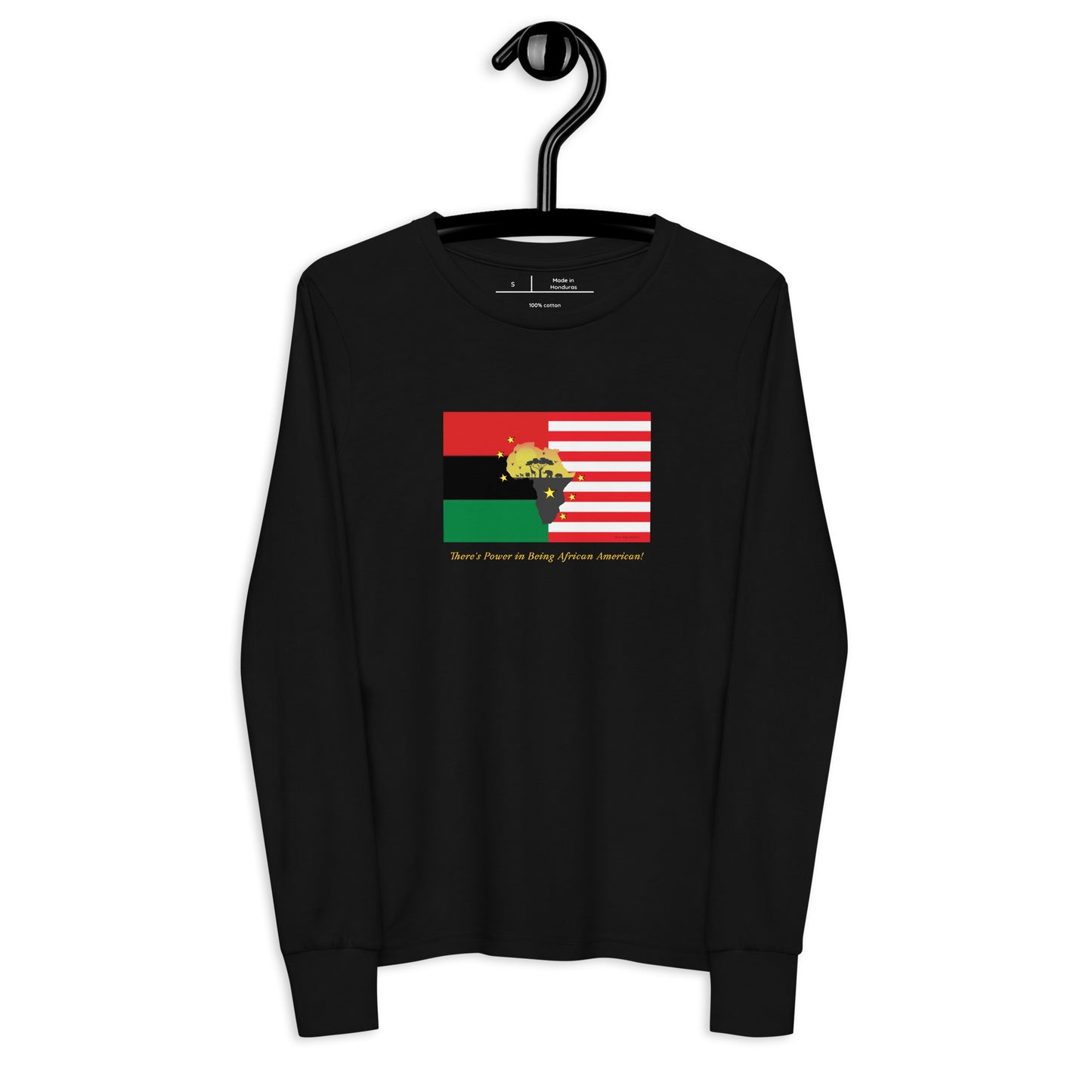 African American Unity Flag Long Sleeve - Youth