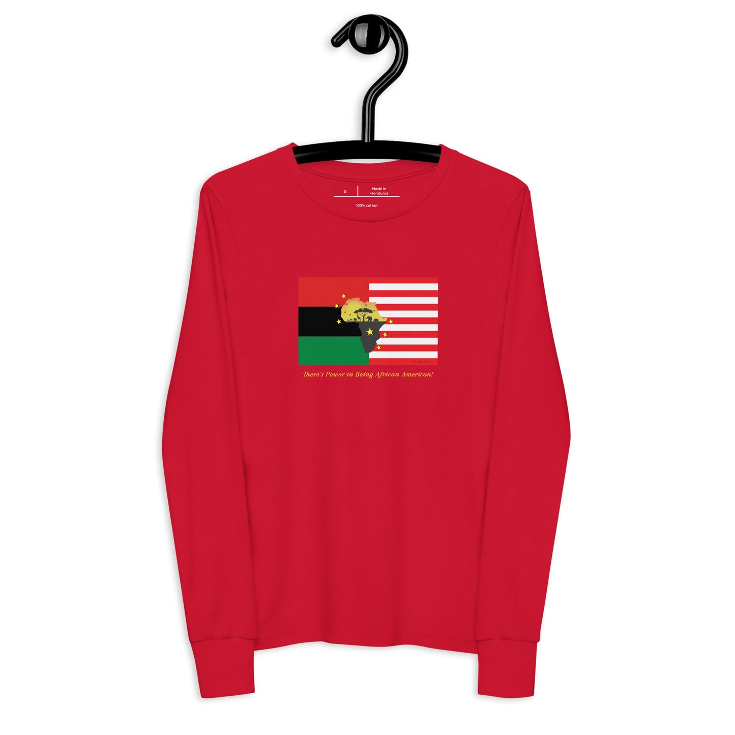 African American Unity Flag Long Sleeve - Youth