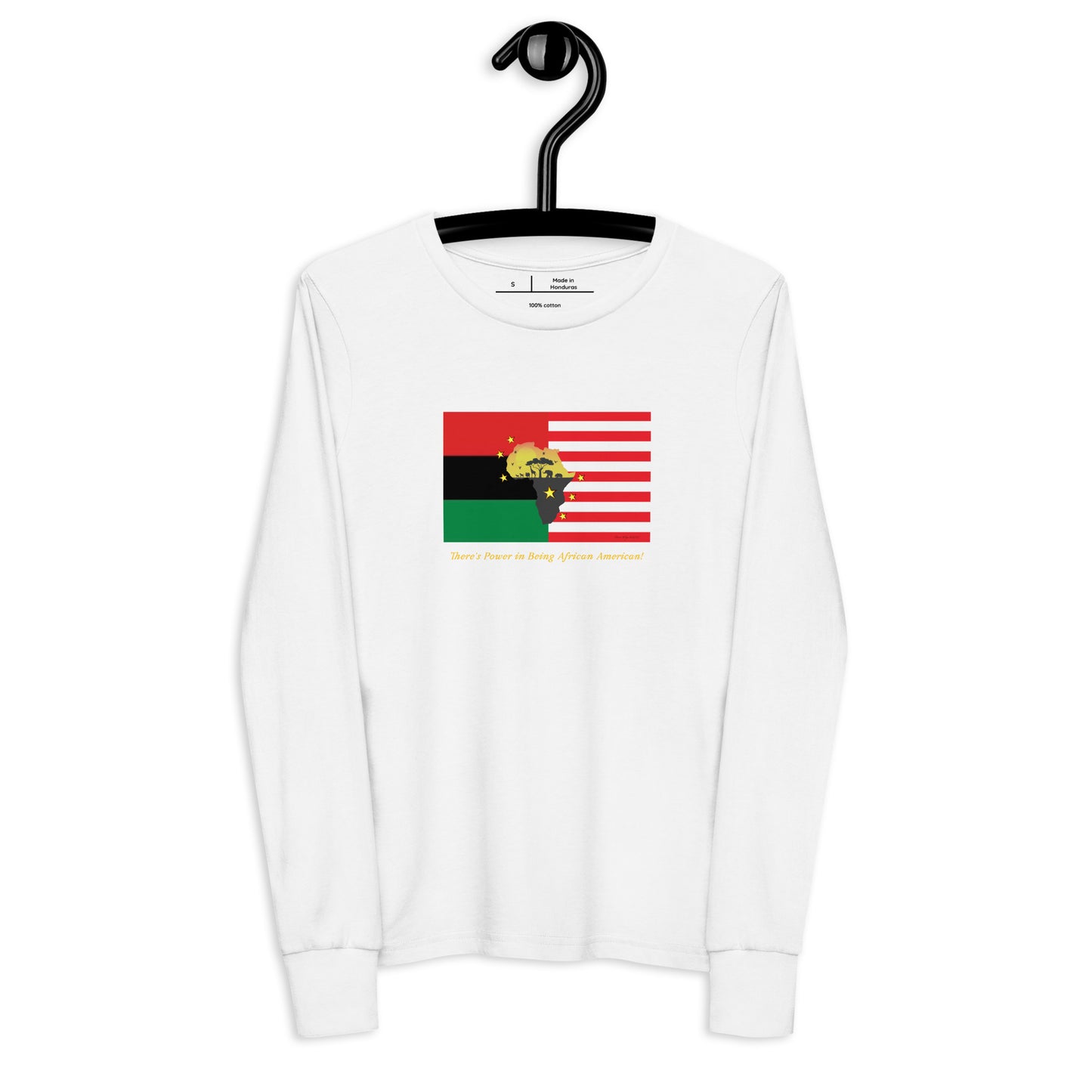 African American Unity Flag Long Sleeve - Youth