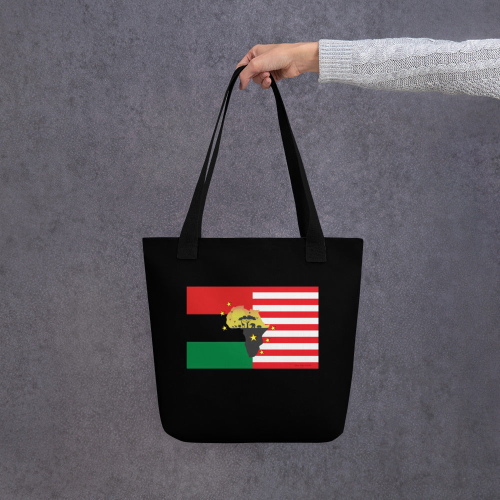 African American Unity Flag Tote Bag - Reusable