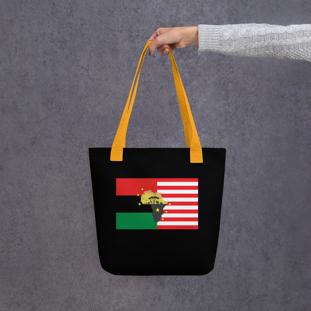 African American Unity Flag Tote Bag - Reusable